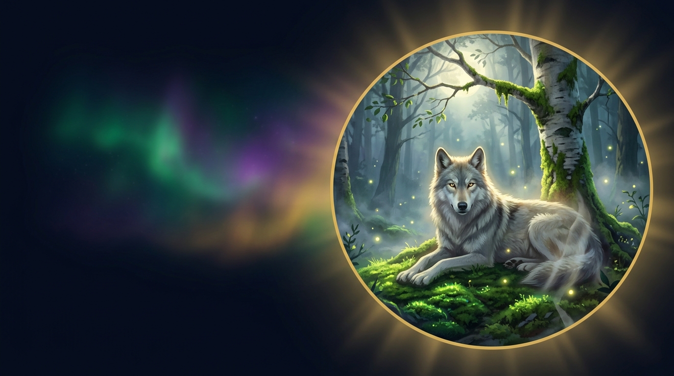 Hochsensibilität · silbergrauer Wolf im Mondlicht — die Antenne ist kein Defekt